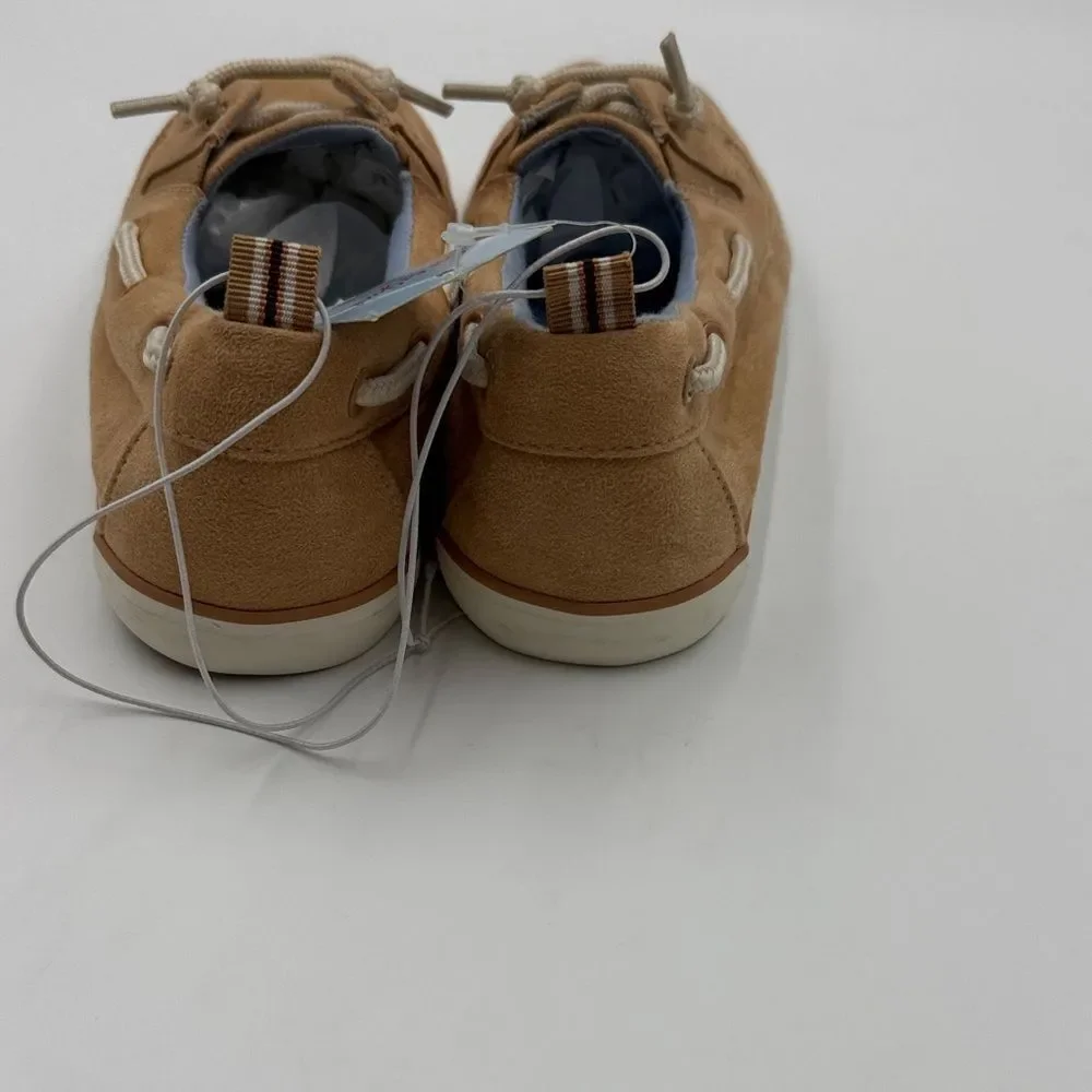 Cat & Jack boys Light Brown Boat Shoes- Size 5